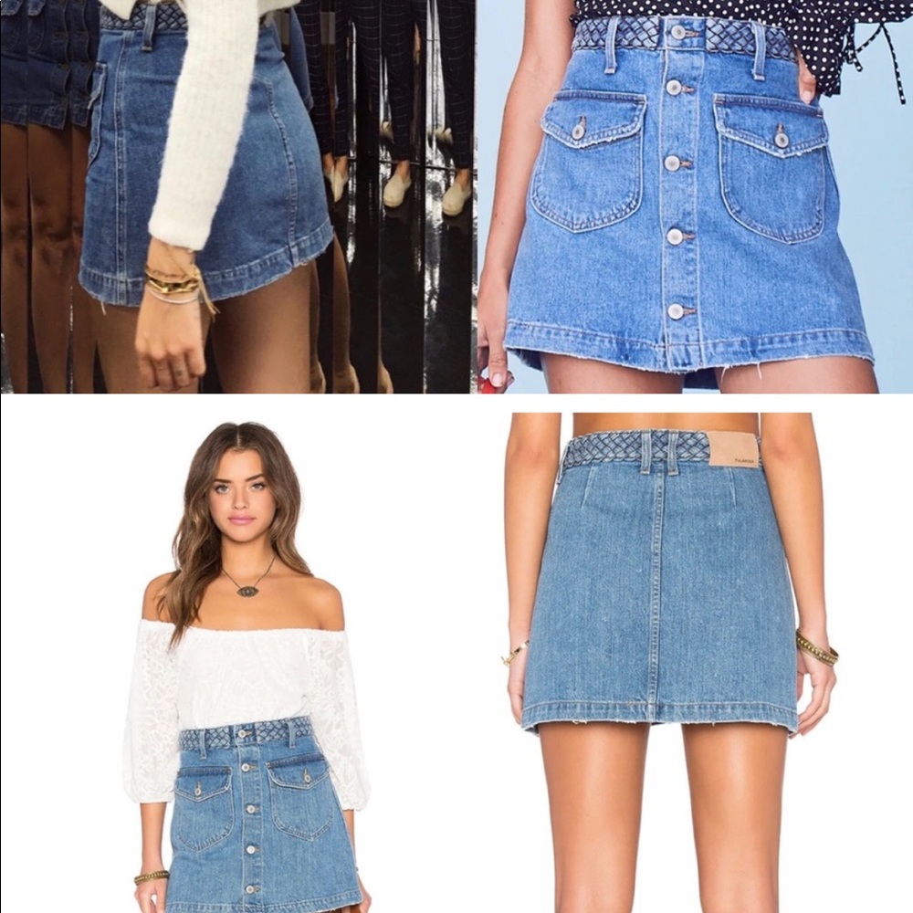 Tularosa Braided Denim Skirt